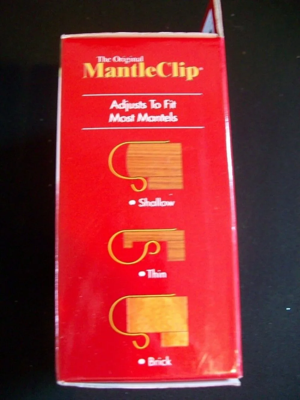 The Original Mantle Clip Set 4 Red Chrome Christmas Stocking Hangers Holders